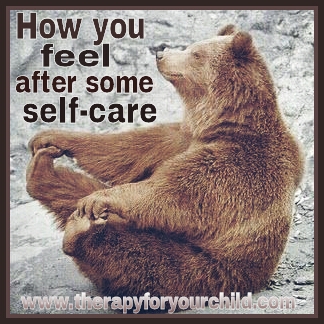 Happy bear after Self-care 
