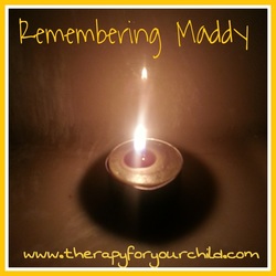 Remembering Maddy Middleton Candle with a flame www.therapyforyourchild.com
